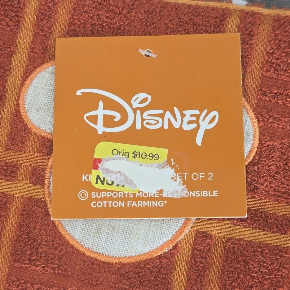 Disney Mickey Mouse Plaid Cotton Hand Towels – Set of 2